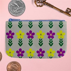 Pattern Flowers Art Creativity Large Coin Purse