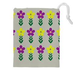 Pattern Flowers Art Creativity Drawstring Pouch (4XL)