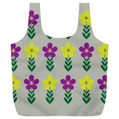 Pattern Flowers Art Creativity Full Print Recycle Bag (XXL)