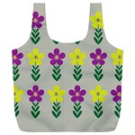 Pattern Flowers Art Creativity Full Print Recycle Bag (XXL) Front