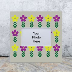 Pattern Flowers Art Creativity White Box Photo Frame 4  X 6  by Uceng