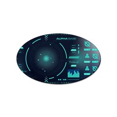 Sci Fi Computer Screen Sticker (oval) by Uceng