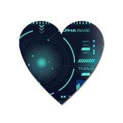 Sci Fi Computer Screen Heart Magnet by Uceng