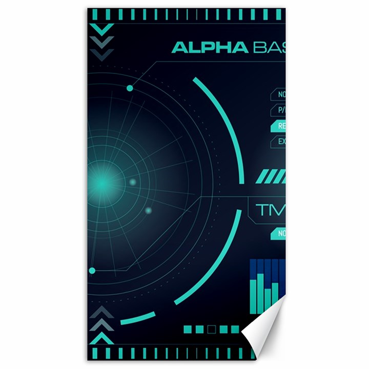 Sci Fi Computer Screen Canvas 40  x 72 