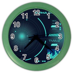 Sci Fi Computer Screen Color Wall Clock by Uceng