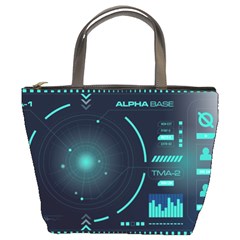 Sci Fi Computer Screen Bucket Bag by Uceng