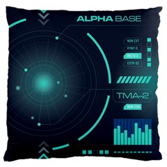 Sci Fi Computer Screen Large Cushion Case (two Sides) by Uceng