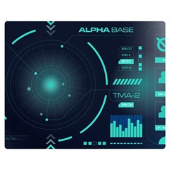 Sci Fi Computer Screen Premium Plush Fleece Blanket (medium) by Uceng