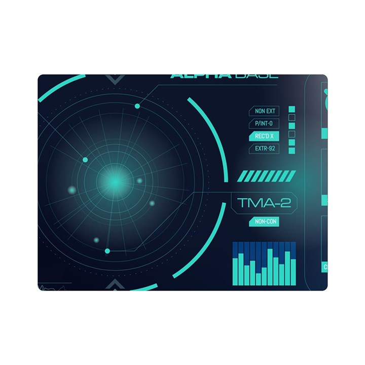 Sci Fi Computer Screen One Side Premium Plush Fleece Blanket (Mini)