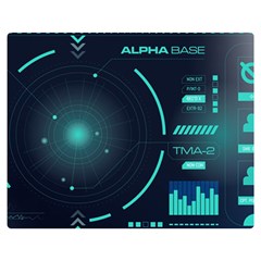 Sci Fi Computer Screen One Side Premium Plush Fleece Blanket (medium)