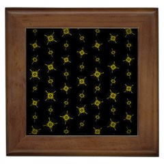 Symbols Gold Background Metallic Framed Tile by Uceng