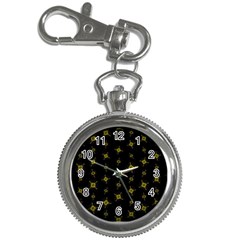 Symbols Gold Background Metallic Key Chain Watches by Uceng