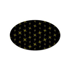 Symbols Gold Background Metallic Sticker (oval) by Uceng