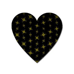 Symbols Gold Background Metallic Heart Magnet by Uceng