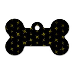 Symbols Gold Background Metallic Dog Tag Bone (two Sides) by Uceng