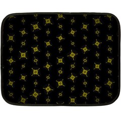 Symbols Gold Background Metallic One Side Fleece Blanket (mini) by Uceng