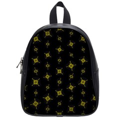 Symbols Gold Background Metallic School Bag (small) by Uceng