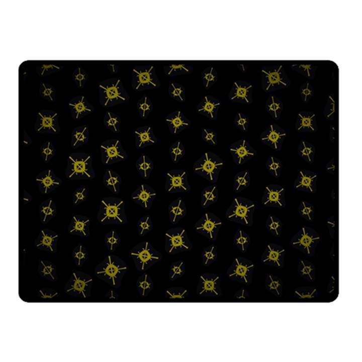 Symbols Gold Background metallic Fleece Blanket (Small)