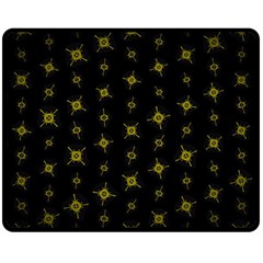 Symbols Gold Background Metallic Fleece Blanket (medium) by Uceng