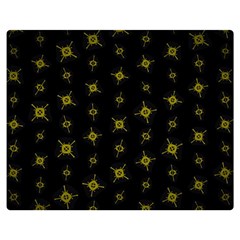 Symbols Gold Background Metallic One Side Premium Plush Fleece Blanket (medium)