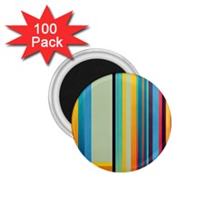 Colorful Rainbow Striped Pattern 1 75  Magnets (100 Pack)  by Uceng