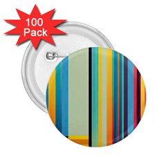 Colorful Rainbow Striped Pattern 2 25  Buttons (100 Pack)  by Uceng