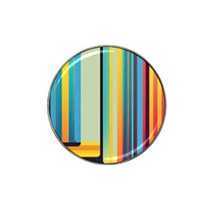 Colorful Rainbow Striped Pattern Hat Clip Ball Marker (4 Pack) by Uceng