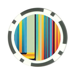 Colorful Rainbow Striped Pattern Poker Chip Card Guard by Uceng