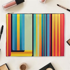 Colorful Rainbow Striped Pattern Cosmetic Bag (xl) by Uceng