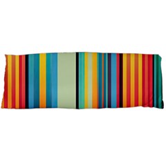 Colorful Rainbow Striped Pattern Body Pillow Case (dakimakura) by Uceng