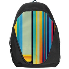 Colorful Rainbow Striped Pattern Backpack Bag