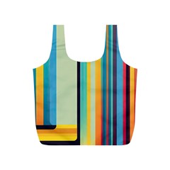 Colorful Rainbow Striped Pattern Full Print Recycle Bag (s) by Uceng