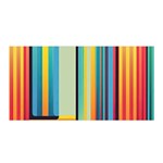 Colorful Rainbow Striped Pattern Satin Wrap 35  x 70  Front