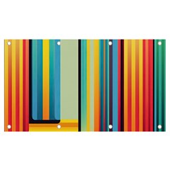 Colorful Rainbow Striped Pattern Banner And Sign 7  X 4 