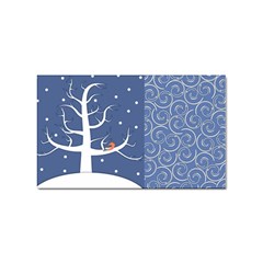 Bird Winter Bullfinch Patterns Art Sticker Rectangular (100 Pack) by Uceng