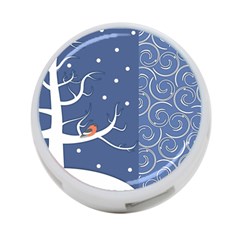 Bird Winter Bullfinch Patterns Art 4-port Usb Hub (one Side) by Uceng