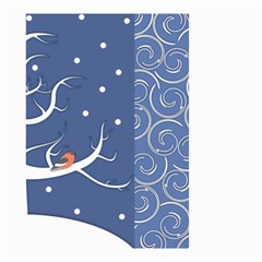 Bird Winter Bullfinch Patterns Art Small Garden Flag (two Sides) by Uceng