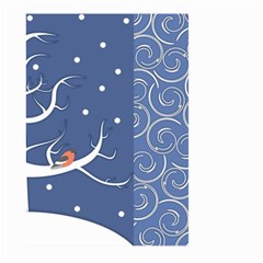 Bird Winter Bullfinch Patterns Art Large Garden Flag (two Sides) by Uceng