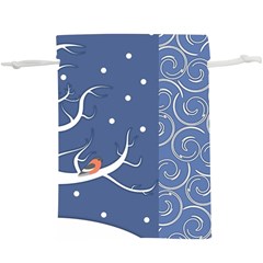 Bird Winter Bullfinch Patterns Art Lightweight Drawstring Pouch (xl)