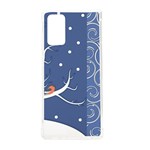 Bird Winter Bullfinch Patterns Art Samsung Galaxy Note 20 TPU UV Case Front