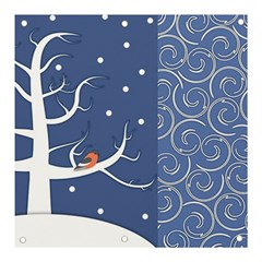 Bird Winter Bullfinch Patterns Art Banner And Sign 3  X 3  by Uceng