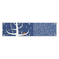 Bird Winter Bullfinch Patterns Art Banner And Sign 4  X 1  by Uceng