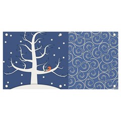 Bird Winter Bullfinch Patterns Art Banner And Sign 4  X 2  by Uceng