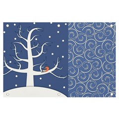 Bird Winter Bullfinch Patterns Art Banner And Sign 6  X 4  by Uceng