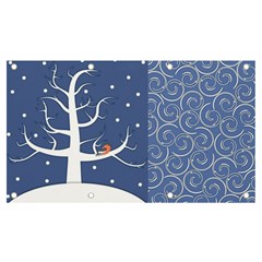 Bird Winter Bullfinch Patterns Art Banner And Sign 7  X 4  by Uceng