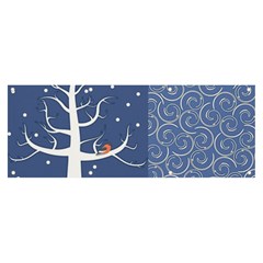 Bird Winter Bullfinch Patterns Art Banner And Sign 8  X 3  by Uceng