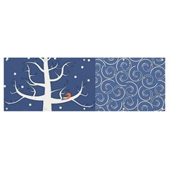 Bird Winter Bullfinch Patterns Art Banner And Sign 12  X 4  by Uceng