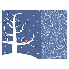 Bird Winter Bullfinch Patterns Art Premium Plush Fleece Blanket (extra Small) by Uceng