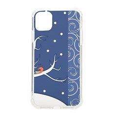 Bird Winter Bullfinch Patterns Art Iphone 11 Tpu Uv Print Case by Uceng