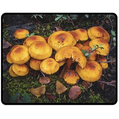 Orange Mushrooms In Patagonia Forest, Ushuaia, Argentina One Side Fleece Blanket (medium) by dflcprintsclothing